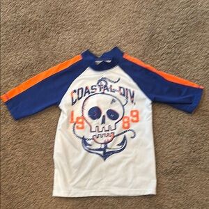 Place Blue and Orange Rashguard Swim Shirt